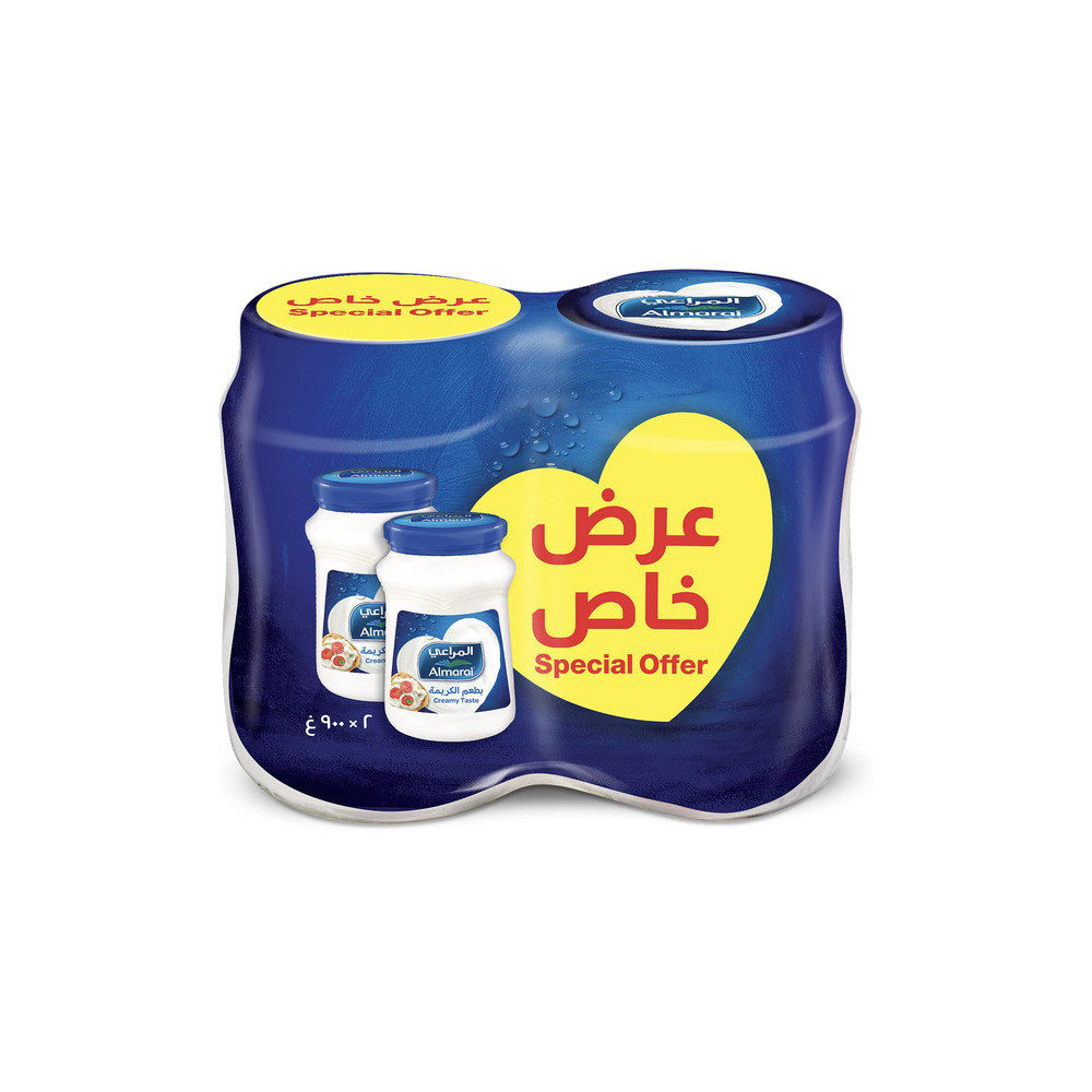 جبن المراعي كاسات قشطة 900 جم 2 حبة