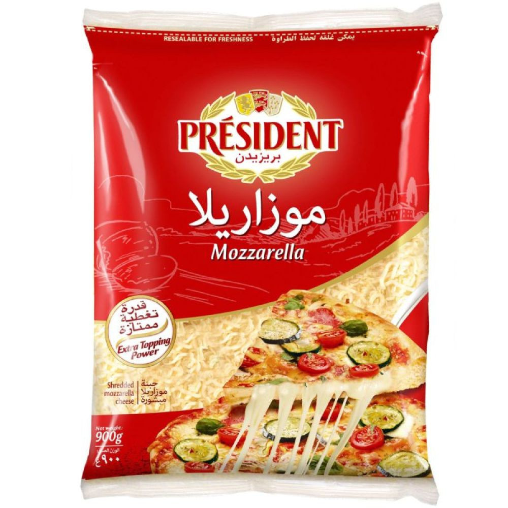 President's Mozzarella Grated Cheese 900g