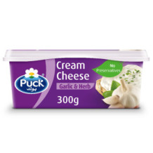 Puck Cream Cheese Spreadable Garlic and Herbs 300g
