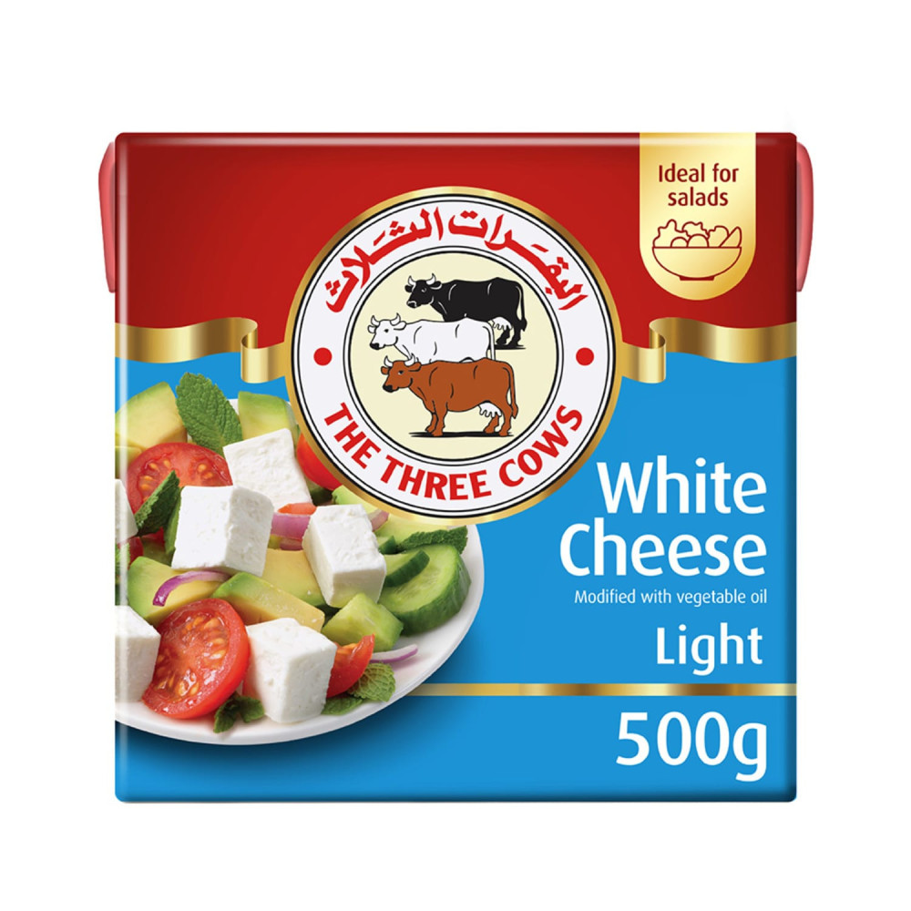 Three Cows Feta Cheese Low Fat 500 g