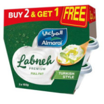 Almarai Premium Labneh Turkish Style 180g 2+1 free