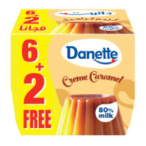 Danette Caramel cream 80 g (6+2) free