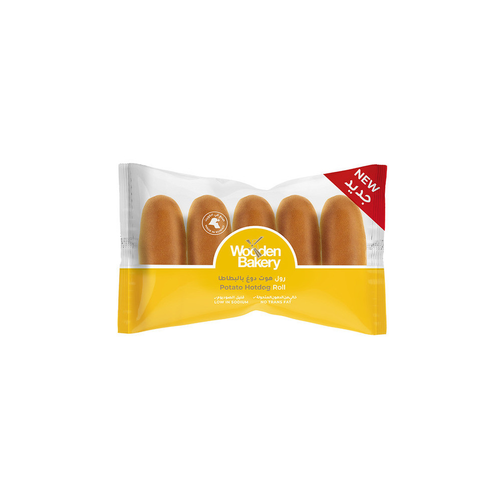 Hot dog roll with potatoes 320 g Wooden Bakery