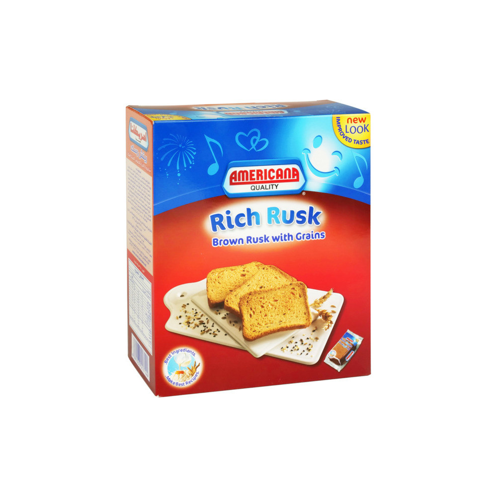 Americana Rich Brown Rusk with Grains, 385g