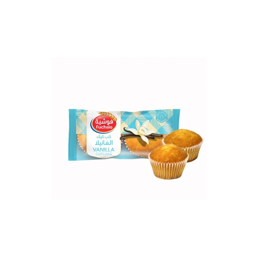 Al Faysal, FUCHSIA VANILLA CUPCAKE 70G 2PC