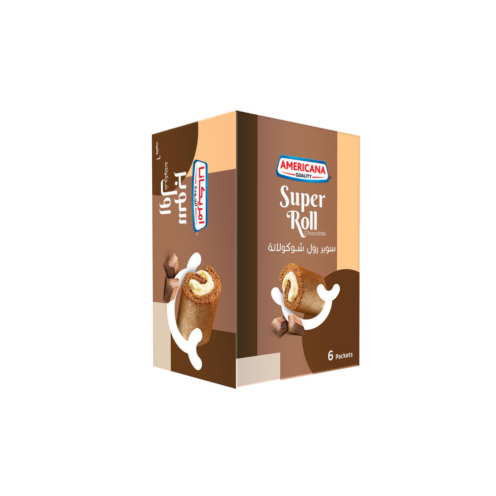 Americana Chocolate Super Cake Roll, 6x85g