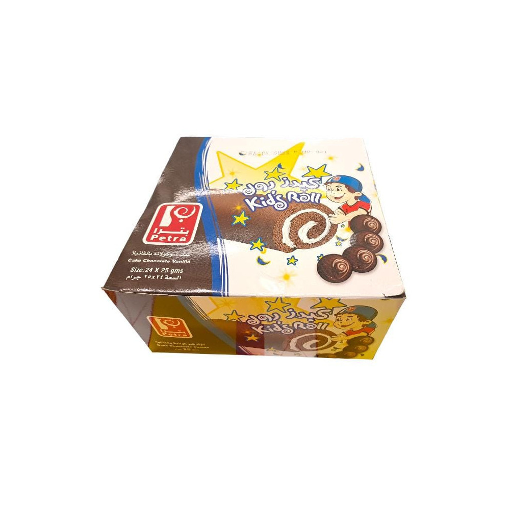 Patra Roll Cake for Kids Vanilla and Chocolate 24x25 g
