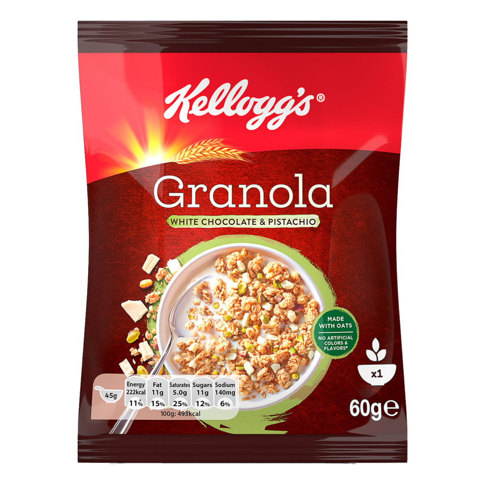 Kellogg's Granola White Chocolate w/ Pistachio Cereal 60 gm