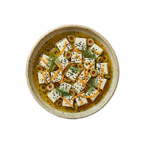Feta cheese pieces with oil Chili nigella seeds 1 kg