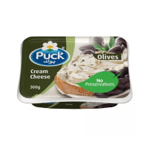 Puck Natural Cream Cheese With Olives 300 gm