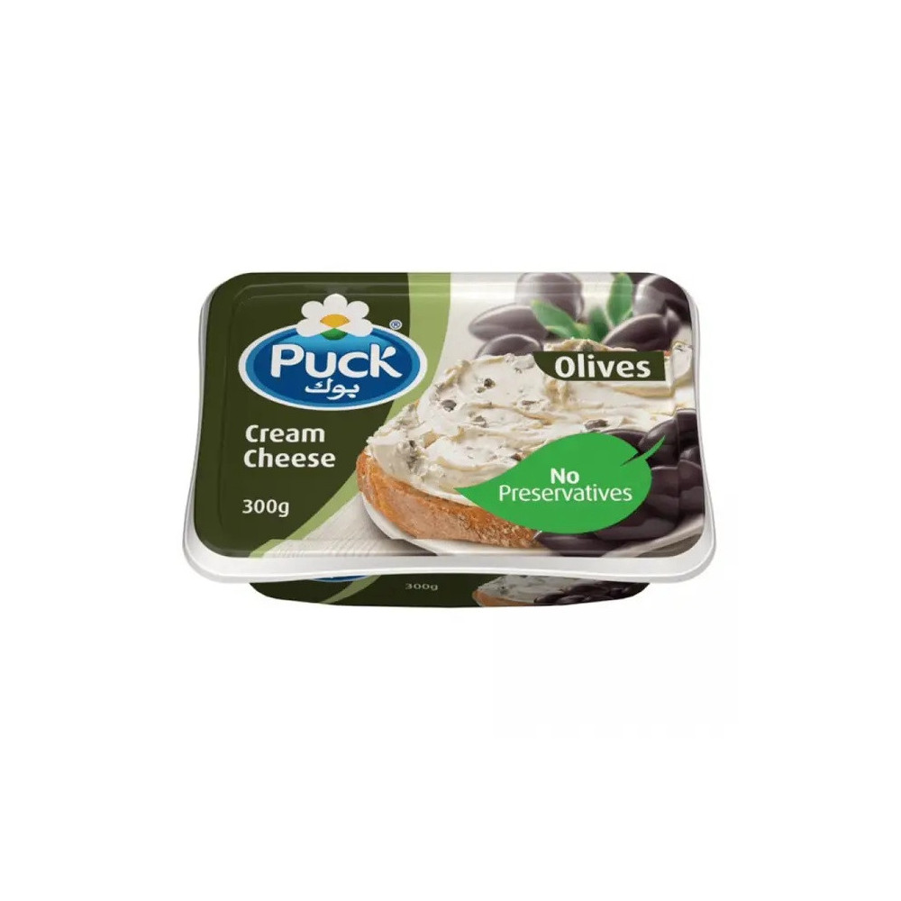 Puck Natural Cream Cheese With Olives 300 gm
