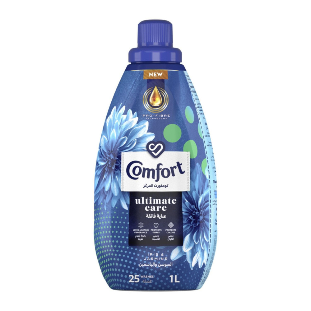 Comfort Concentrate Fabric Softener Iris & Jasmine 9x fragrance 1 Litres