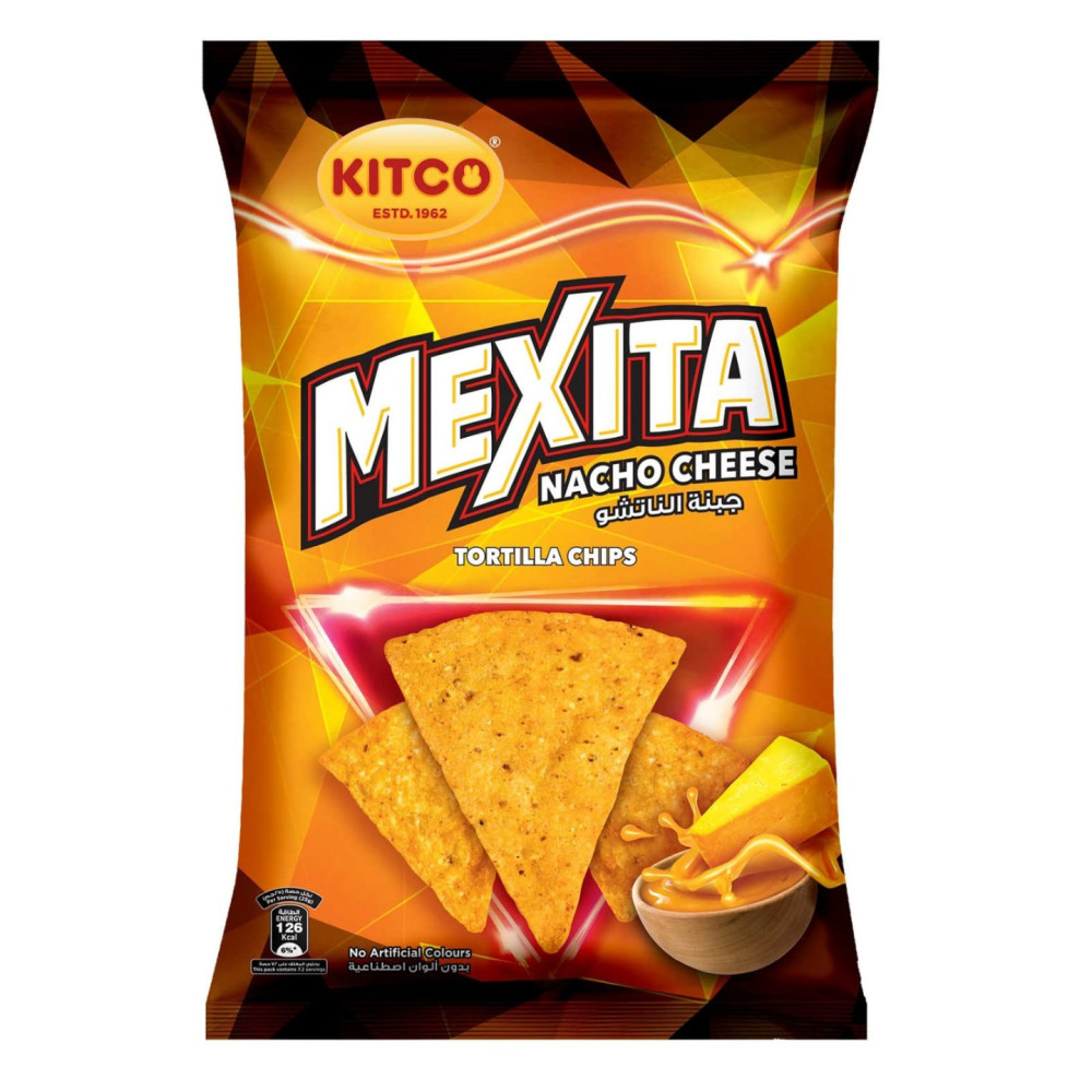 kitco Mexita Tortilla Chips Nacho Cheese Tortilla Chips 180g