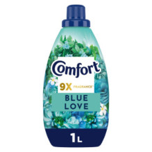 Comfort Concentrate Fabric Softener Blue Love 9x fragrance 1 Litres