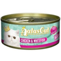 Atas Cat Eating White Chicken & Fish Cans 80 gm