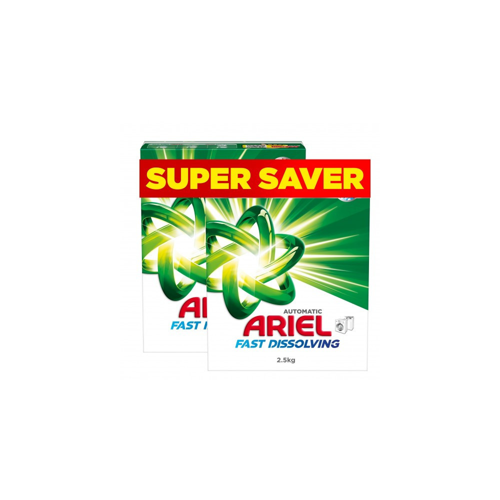 Ariel Low Set Original (2X2.5KG) Original Scent Fast Dissolving