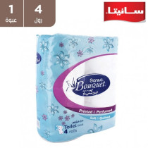 Sanita Bouquet Bath Paper Printed 4 Rolls