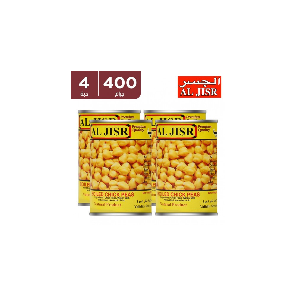 Al-Jisr Hummus Beans 400 gm 3 Pieces
