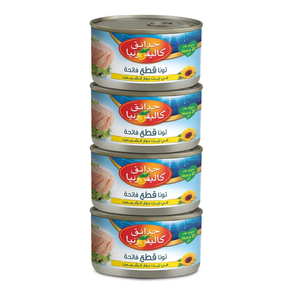 كاليفورنيا جاردن تونة بيضاء بالزيت (١٧٠ جم) ٤ قطع