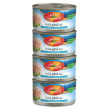 كاليفورنيا جاردن تونة بيضاء بالماء عبوة عائلية (١٧٠ جم) ٤ قطع