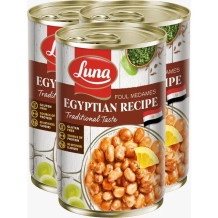 فول لونا مصري مشكل ٤٥٠ غ ٣ قطع