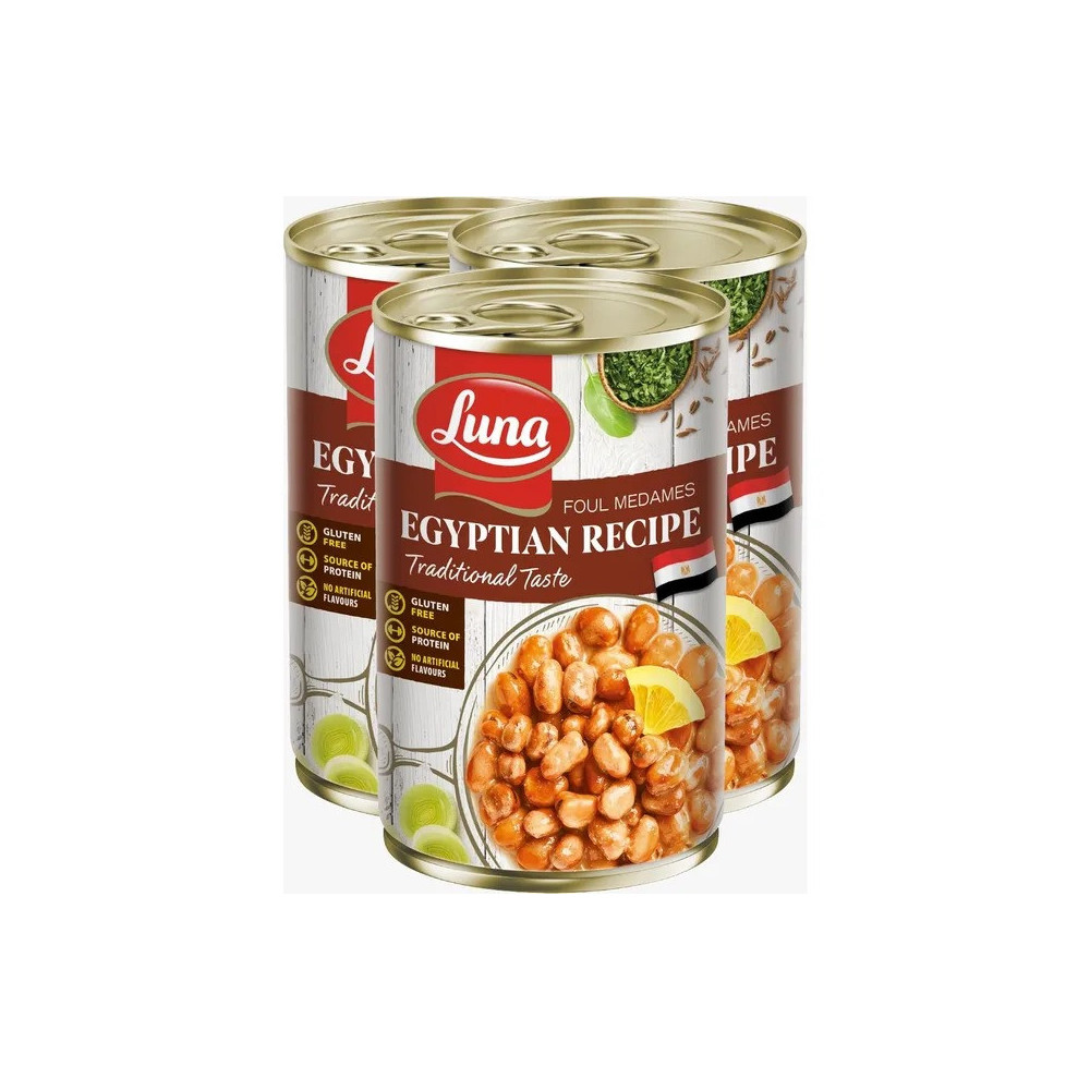 فول لونا مصري مشكل ٤٥٠ غ ٣ قطع