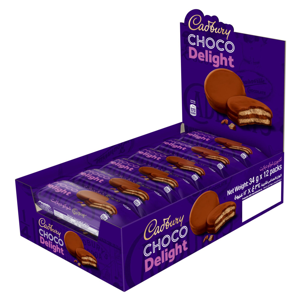 Cadbury Choco Delight Biscuits Pack of 9 pieces 34 g