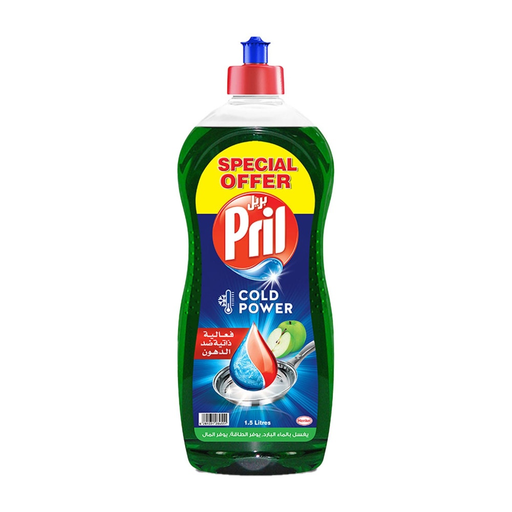 Pril Apple Cold Power Dishwashing Liquid Special Price 1.5 Lt