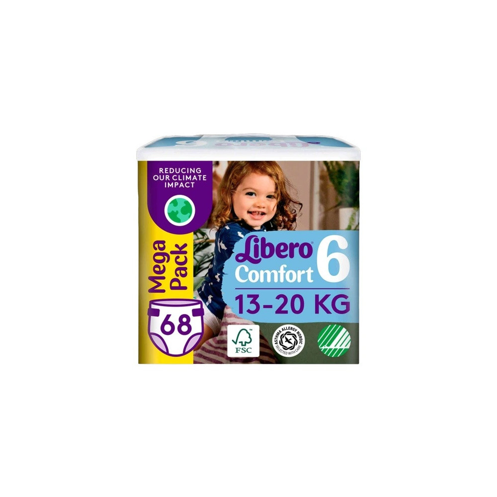 Libero Baby Diaper Comfort 6 Size 68pc