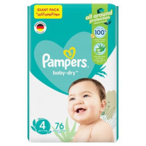 Pampers Diapers, Size: 4 Pack: Mega 76 Diapers