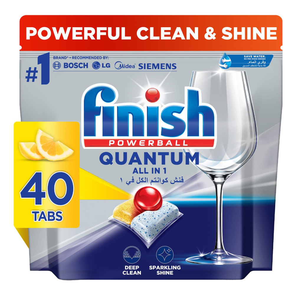 Vanish Powerball Quantum All in 1 Lemon Sparkle Dishwasher