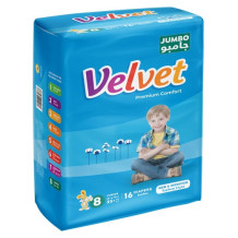 Velvet Jumbo Junior 35+ Kg No. 8 (16 Diapers)