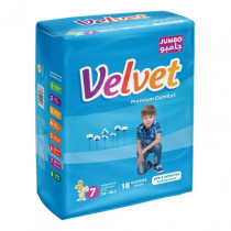 Velvet Jumbo Super Maxi Plus 24-36 Kg No. 7 (18 Diapers)