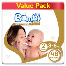 Sanita Bambi Baby Diapers Economy Mini No. 2 (48 Diapers)