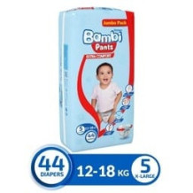 Sanita Bambi Baby Diapers Extra Large Shorts Carton No. 5 (88 Diapers)