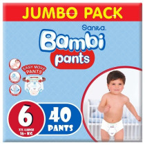Sanita Bambi Shorts Baby Diapers No. 6 (40 Diapers)