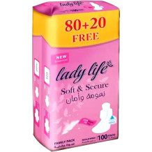 حفاضات نسائية كبير بالاجنحة 100 حفاظة