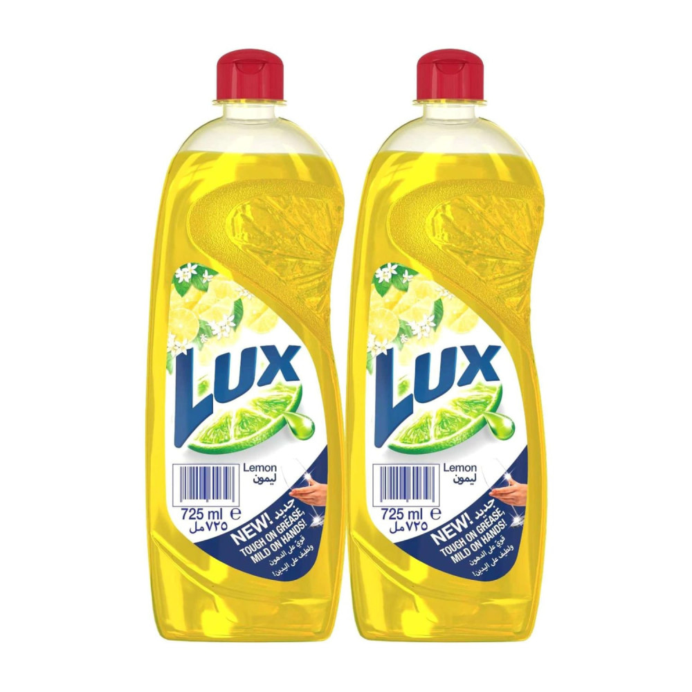 Lux Dishwashing Liquid Lemon 2 x 725 ml
