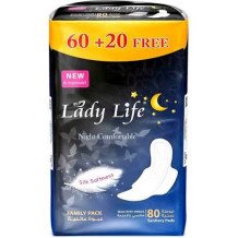 Maxi sanitary pads with wings 60+20 free