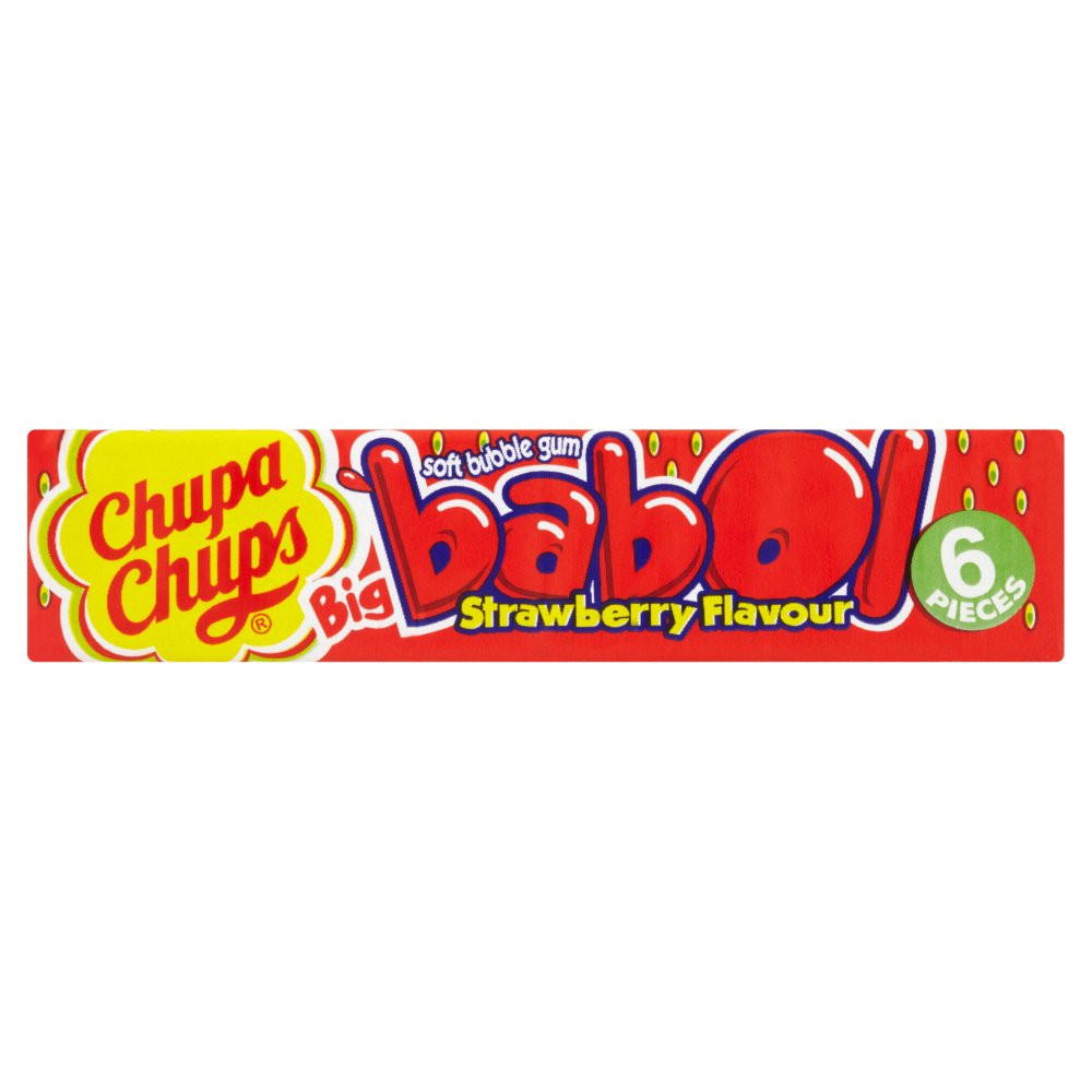 Chupa Chups Big Babol Strawberry Flavour Soft Bubble Gum 27.6g