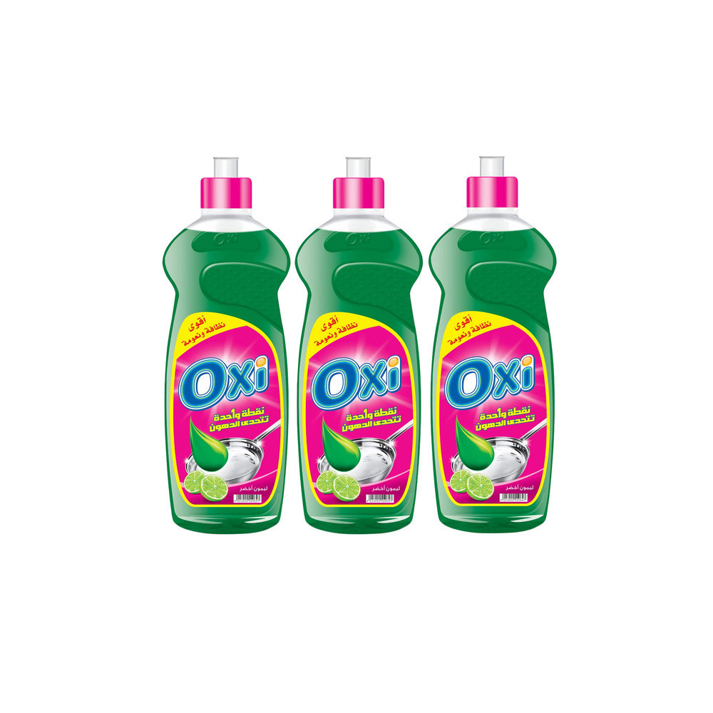 Oxi Liquid Plates Green Lemons 600 ml 3 pcs