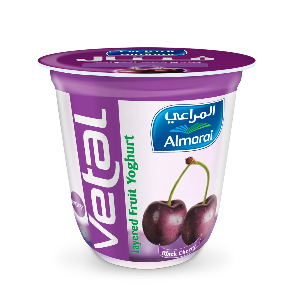 المراعى زبادي بطبقه الفواكه كرز 140 جم
