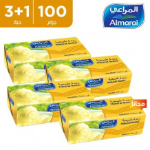 المراعي زبدة طبيعية غير مملحة حيوانية 100 جم 3+1 مجانا