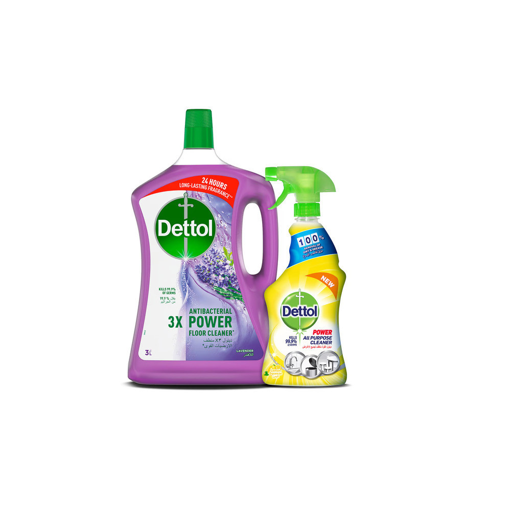 Dettol Multi Purpose Cleaner Lavender 3L + Trigger Lemon 500ml