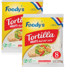 خبز تورتيلا 320 جم 2 حبه