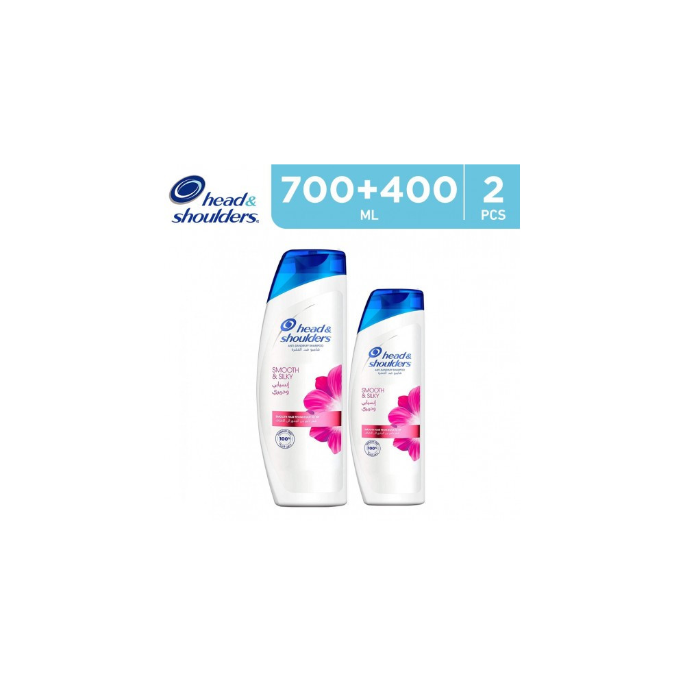 Head & Shoulders Smooth And Silky Shampoo - 700ml + 400ml
