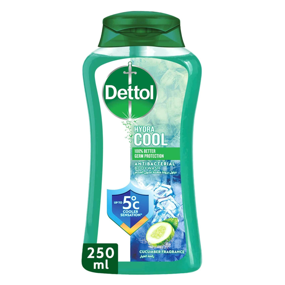 Dettol Hydra Cool Antibacterial Body Wash Cucumber Fragrance Blue 500ml