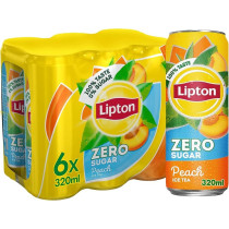 Lipton Ice Tea Without Peach Sugar 320 ml 6 Pieces