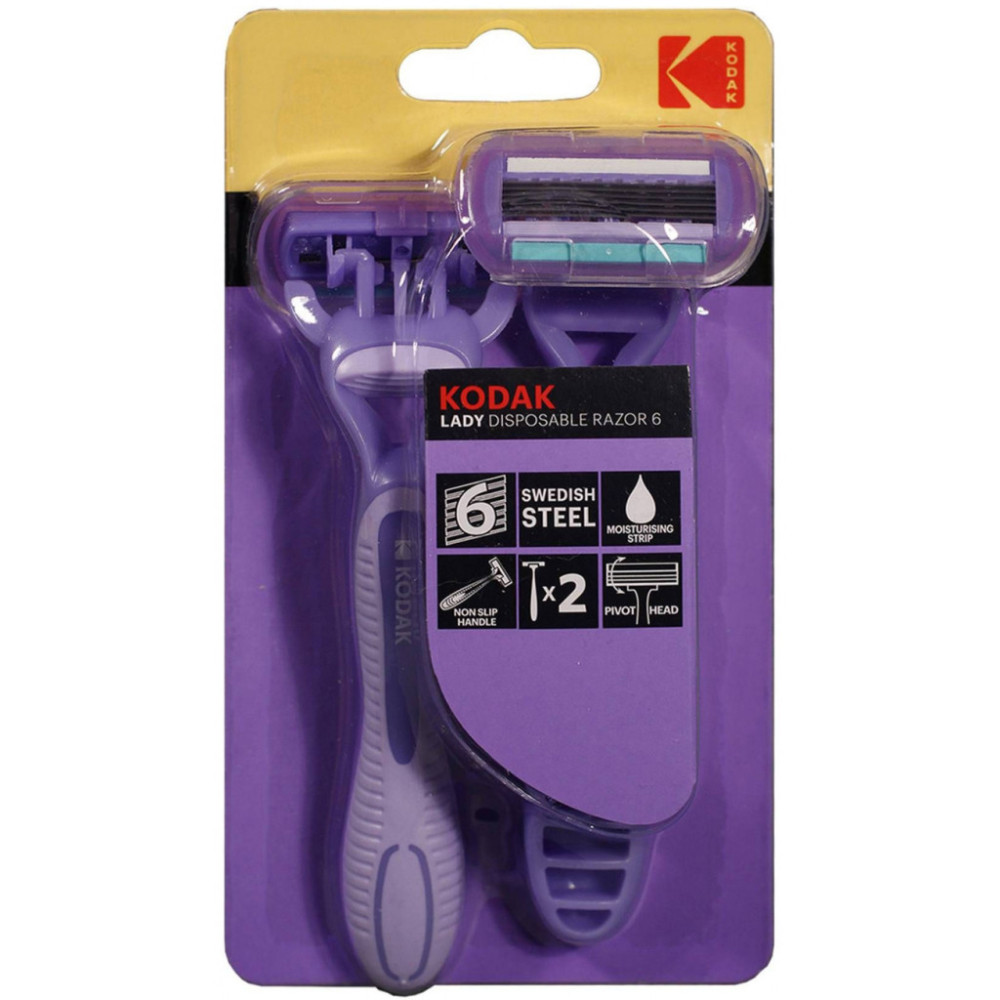 Women's 6-Blade Razor 2 Blades Purple