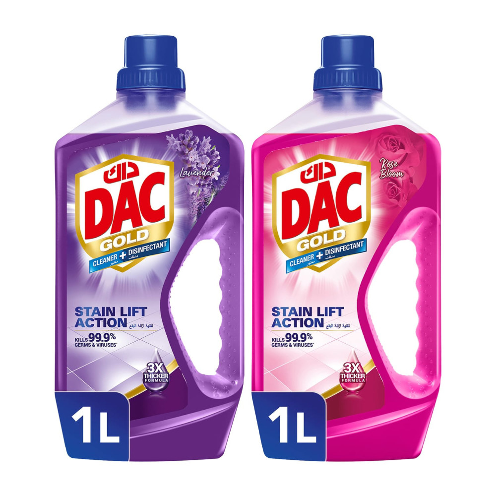 Dac Gold Sanitizer 1 Liter Rose + 1 Liter Lavender